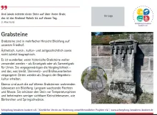 Die fünfzehnte der Lebensraumtafeln zum Thema Grabsteine