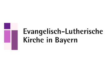 Das Logo der ELKB mit Schriftzug "Evangelisch-Lutherische Kirche Bayern"